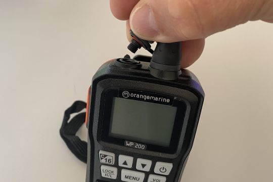 Orangemarine WP 200, a very small price for a waterproof portable VHF