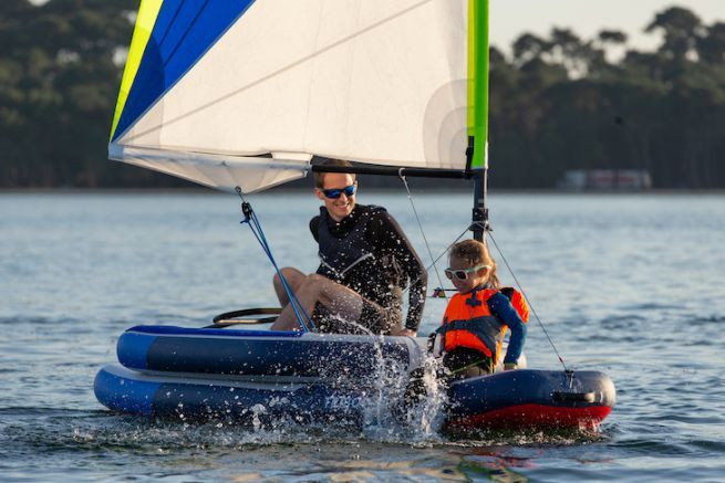 decathlon inflatable sailing boat