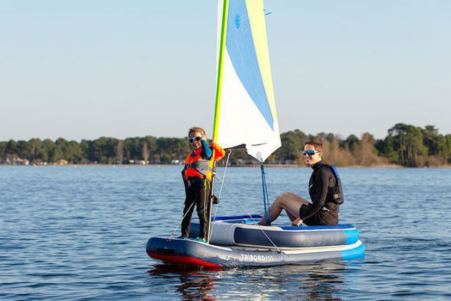 decathlon inflatable sailing boat