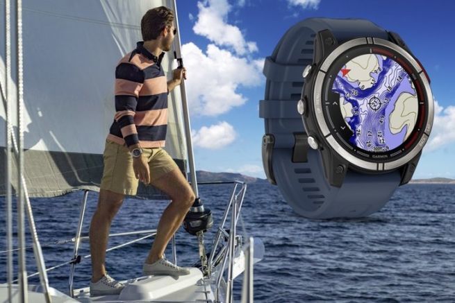 Garmin Quatix 7 watch, touch screen and solar charging for this reference  in boating